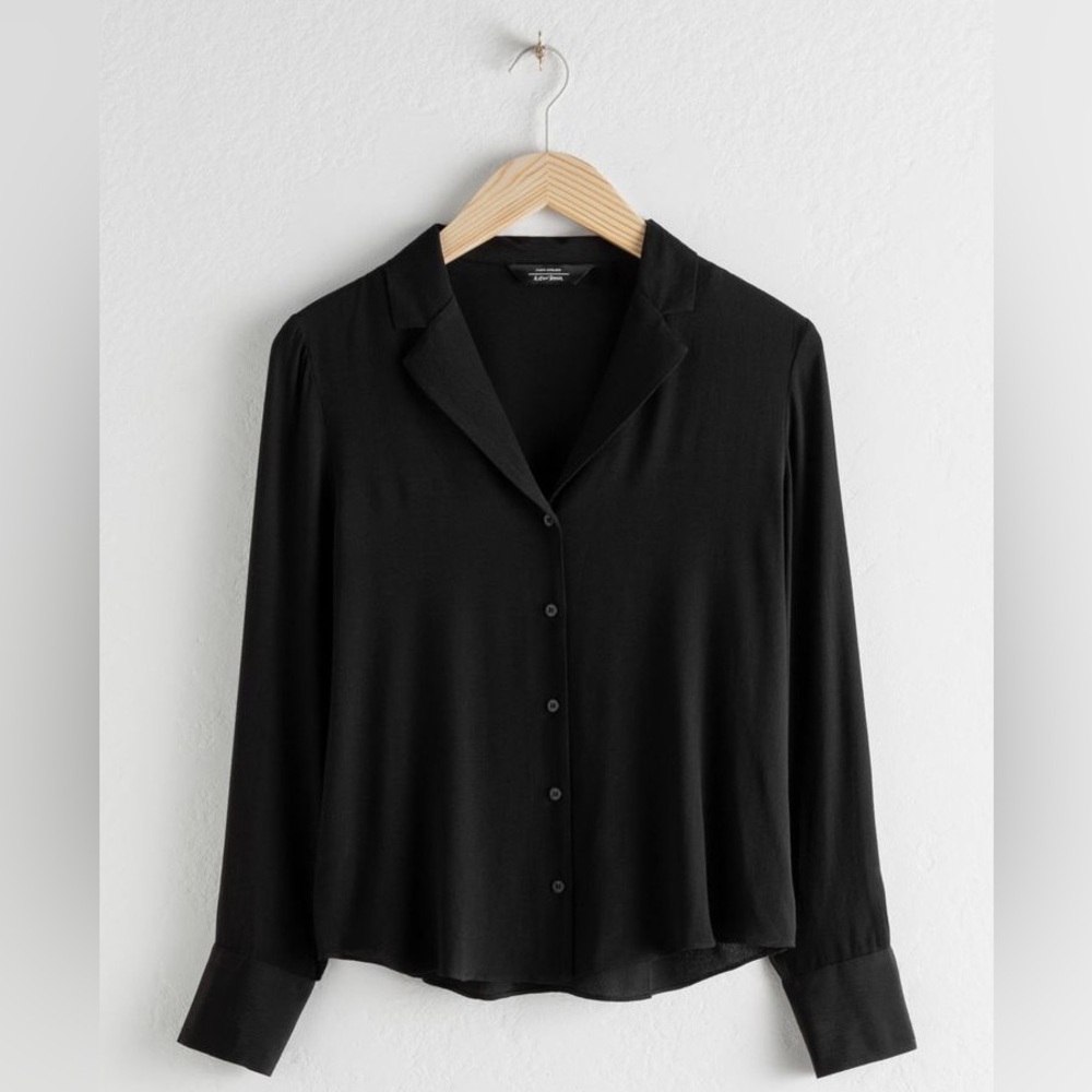 &otherstories Black Button-Up Women's Top